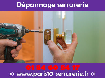 Dépannage serrurerie Paris 10 pas cher